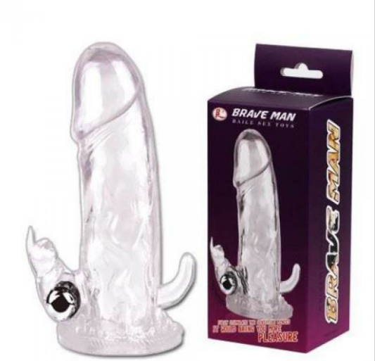 Vibrating Penis Sleeve White